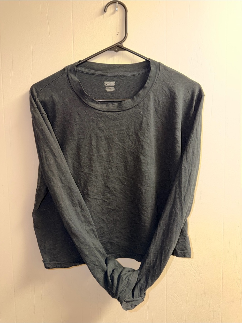 PINK Victoria's Secret Black Logo Tee